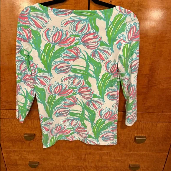 Lilly Pulitzer Andie Ring The Bellboy Top S - Picture 2 of 10